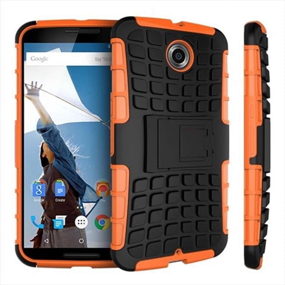 Roocase RC-NX6-HYB-D9-OR Google Nexus 6 Blok Armor Case, Orange