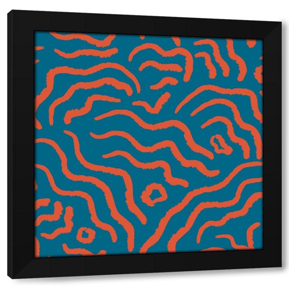 Roochita Chachra 15x15 Black Modern Wood Framed Wall Art Titled - Water Dance CL04