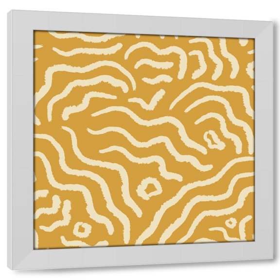 Roochita Chachra 15x15 White Modern Wood Framed Wall Art Titled - Water Dance CL02