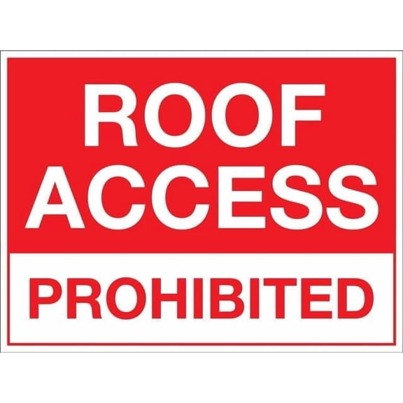 Roof Access Prohibited Sign Rustic Metal Tin Sign Home Outdoor Art Wall Decorations For Cafe Bar Kitchen 12X8Inch