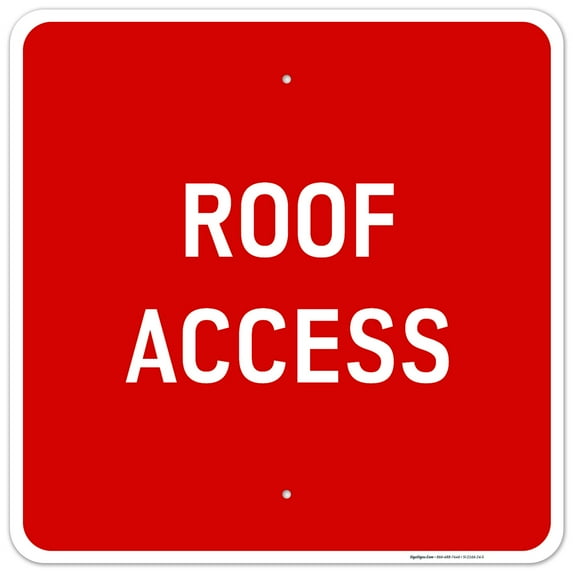 Roof Access Sign,