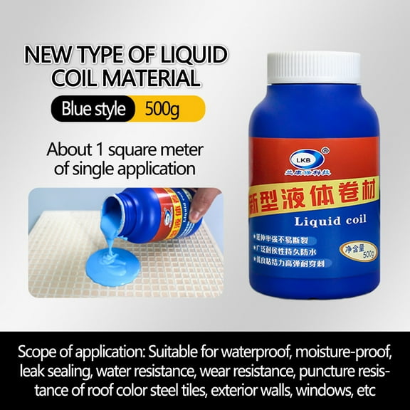 Roof Coatings Liquid Coiled Materials Yannianjz Four Colors Roof Coatings, Liquid Coiled Material, High Polymer Asphalt Leak Blocking Coating for Roof Walls 500ml, Waterproof Sealant Spray