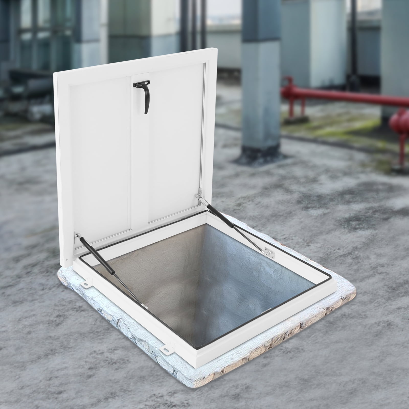 Protection Service Hatch Roof Hatch, Roof Access Hatch, Roof Security Door White 23.6*23.6in ...