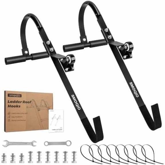 Roof Ladder, 2 Pack Ladder Roof Hook Fit Most O/D Rung Sizes, Ladder Hooks for Roof to Quick Install, Safety Accessories for Roofing Ridge$$Tools