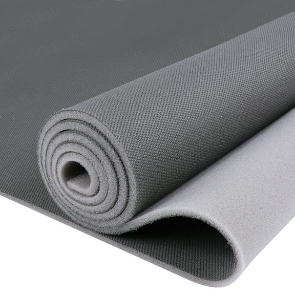 Roof Liner Knit Mesh Fabric with Foam Backing for Automotive Replacement, Dark Gray, 36" x 60"