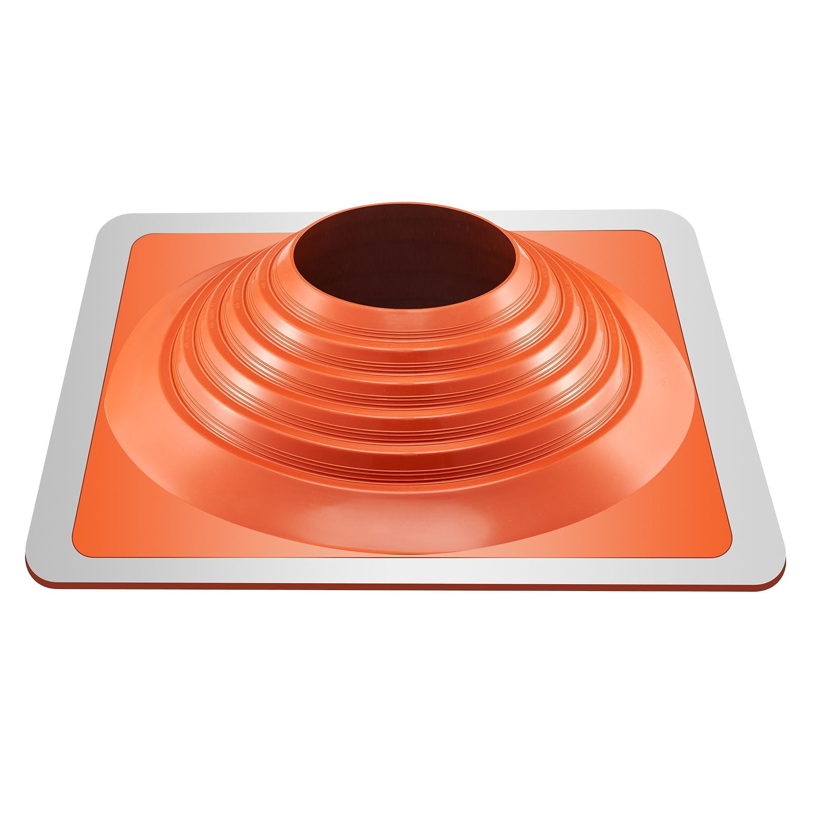 Roof Pipe Flashing Kit, 1 Pack Red Silicone Square Boot, 24.6 x 24.6 x 5.3", Fits Pipe OD 10" to 18", Aluminum Base, for Metal & Wood Roofs, Chimneys & Vents