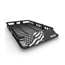 Roof Rack Basket, 200 Lbs Capacity Rooftop Cargo Carrier Basket with Extension Luggage Rack Heavy Duty for SUVs, Trucks, Vehicles