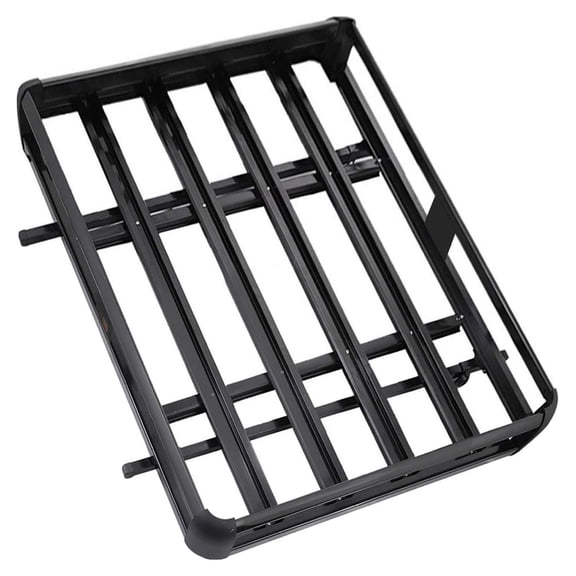 Roof Rack Basket 50.4" Black Aluminum Cargo Carrier with Bars XL-B Universal Vehicle