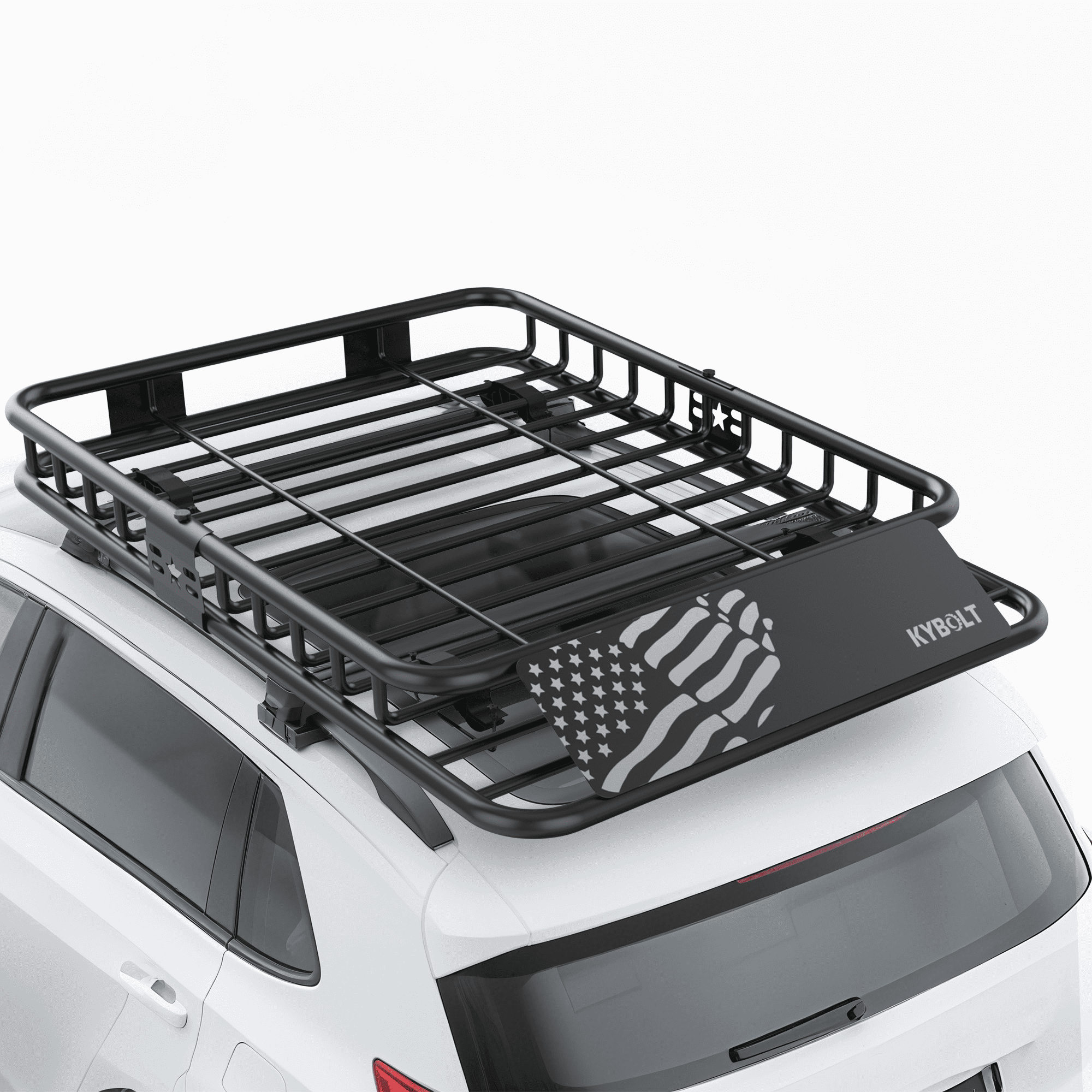 Roof Rack Basket Rooftop Cargo Carrier with Extension Black Car