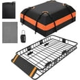 Roof Rack Cargo Basket 64" x 39" x 6" with 21 Cubic Feet Waterproof Bag