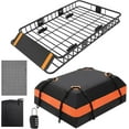 Roof Rack Cargo Basket 64" x 39" x 6" with 21 Cubic Feet Waterproof Bag