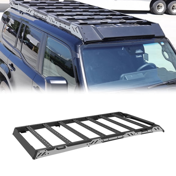 Roof Rack Cargo Basket, 99" x 50" x 5.94" Rooftop Cargo Carrier, Heavy-duty 350 LBS Capacity for Toyota Land Cruiser Prado LC250 2024 2025 2026 Roof Rack Basket, Luggage Holder