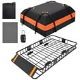 thumbnail image 1 of Roof Rack Cargo Basket, with Waterproof Cargo Bag, Outdoor Combination Lock, 200 LBS Capacity Universal Rack Carrier for SUV, Truck, 1 of 6