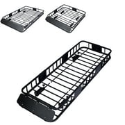 Roof Rack Cargo Carrier Basket,150lbs Heavy Duty Motoring Roof Rack with 2Pcs Straps,Universal Luggage Holder Carrier Basket for Car, Truck or SUV Transport