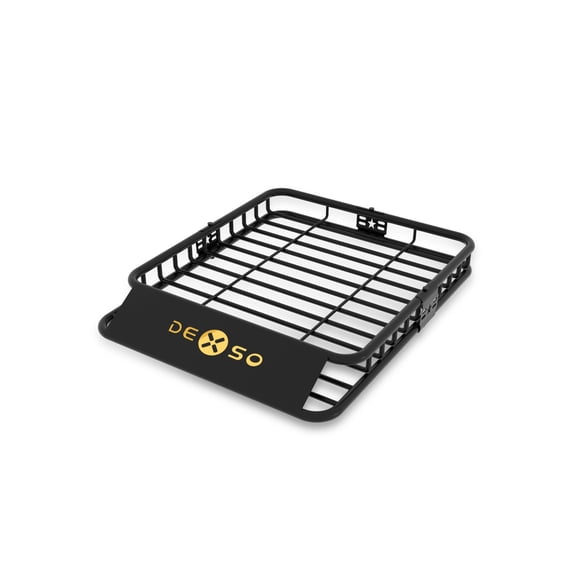 Roof Rack Cargo Carrier Basket 41x28x8 / 51x36x5 Inch 200 lbs Capacity Heavy Duty Steel Rooftop Luggage Rack with Net for SUV Truck Car RV Black