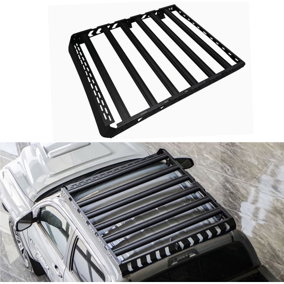 Roof Rack Cargo Luggage Carrier Aluminum for Toyota Tacoma 2005-2023 Double Cab