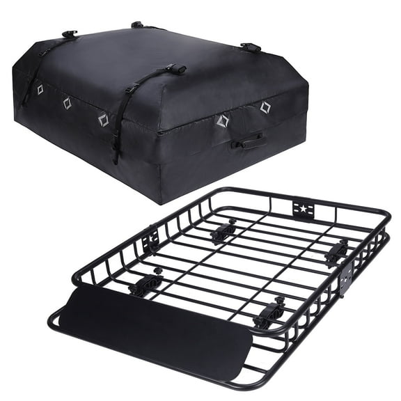 Roof Rack Carrier Basket Rooftop Cargo Carrier 51" x 36" x 5" Car Top Luggage Holder Black Rooftop Cargo Carrier Basket