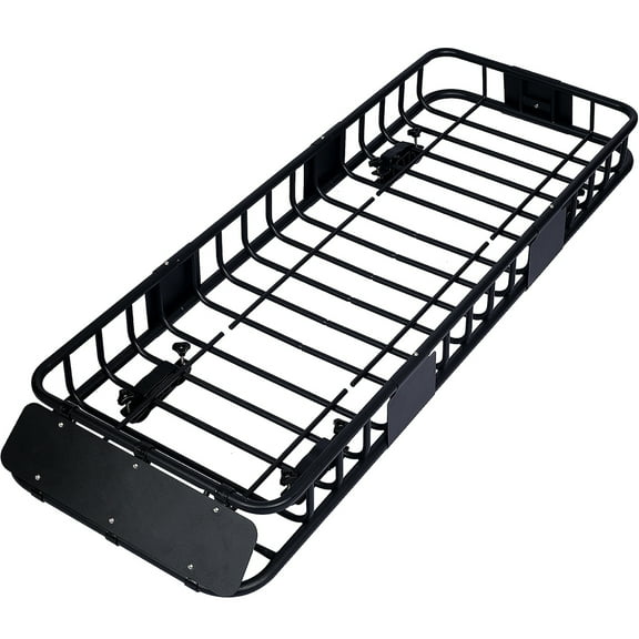 Roof Rack Carrier Basket, Universal Roof Rack, Cargo Carrier Basket, Rooftop Cargo Carrier, Rooftop Luggage Holder, Carrier Basket for Camping Traveling, Steel Car Top Luggage Storage Holder