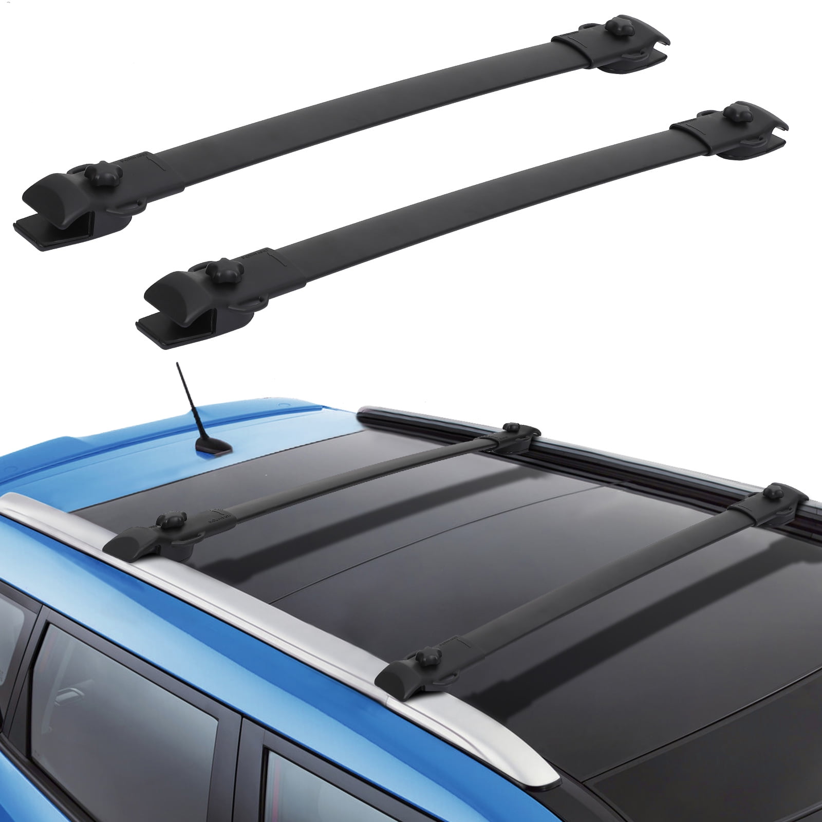 Arksen 64 SUV Storage Rooftop Universal Black Roof Rack Cargo with Extension for Car Top Luggage Holder Carrier Basket Walmart