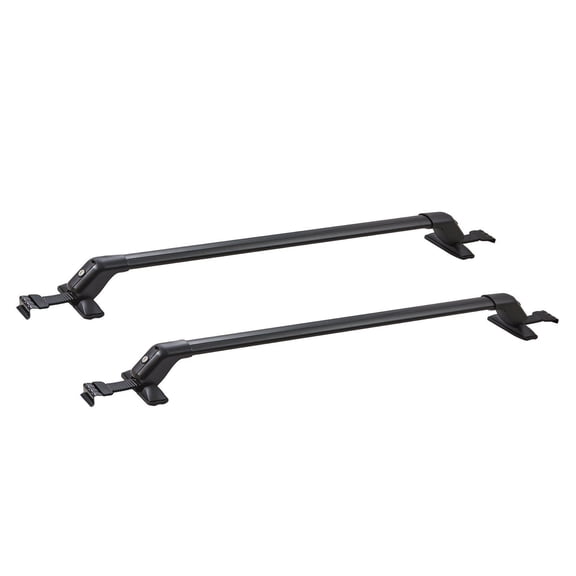Roof Rack Cross Bars, Aluminum Universal Fit, 155lbs Capacity, Lockable, for SUV Sedan Van - Bare Roof Carrier for Luggage Bikes Skis