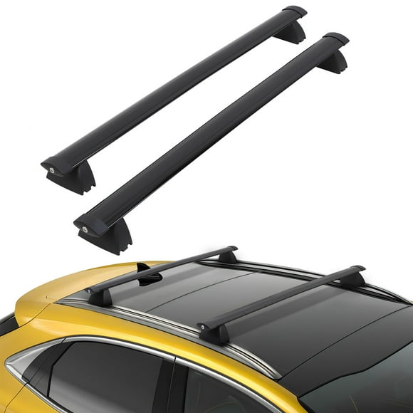 Roof Rack Cross Bars Compatible with 2007-2021 Jeep Wrangler JK JL Unlimited 2&4 Door, Roof Racks 2Pcs 2024 New Anti-Theft Lock Mechanism Black Matte Aluminum Crossbars