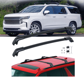 Roof Rack Cross Bars Compatible with Chevrolet Tahoe Suburban GMC Yukon Cadillac Escalade 2021 22 23 2024, Adjustable Aluminum Car Crossbars for Cargo Carrier Luggage Box Kayak Tent Snowboard