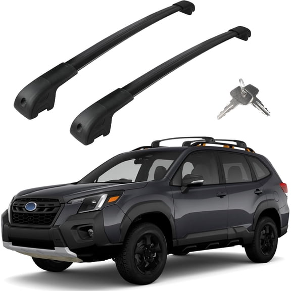 Roof Rack Cross Bars Compatible with Subaru Forester Wilderness 2022-2026,Adjustable Aluminum Heavy Duty 300 LBS Anti-Theft Lock Cargo Carrier Rooftop Crossbar Accessories for Bike, Snowboard,Luggage