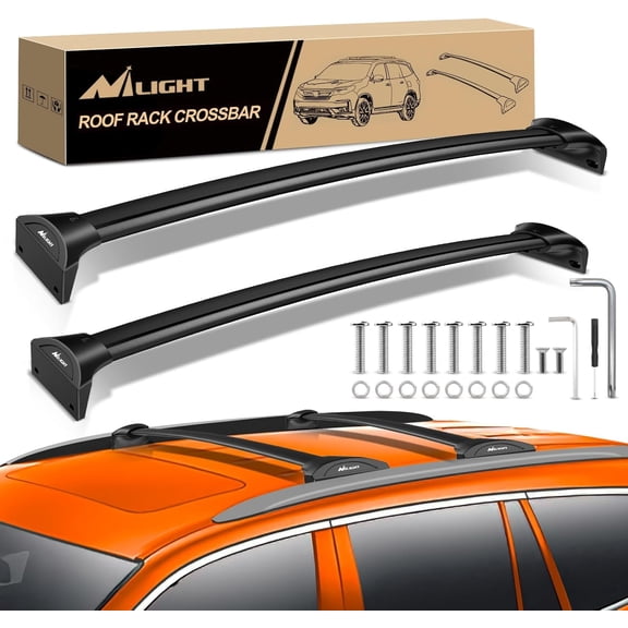 Roof Rack Cross Bars Fit for Honda Pilot 2016 2017 2018 2019 2020 2021 2022 LX EX EX-L with Flush Rails Fixed Point Adjustable Aluminum Crossbars Luggage Box Bike Kayak Snowboard Cargo Carrier