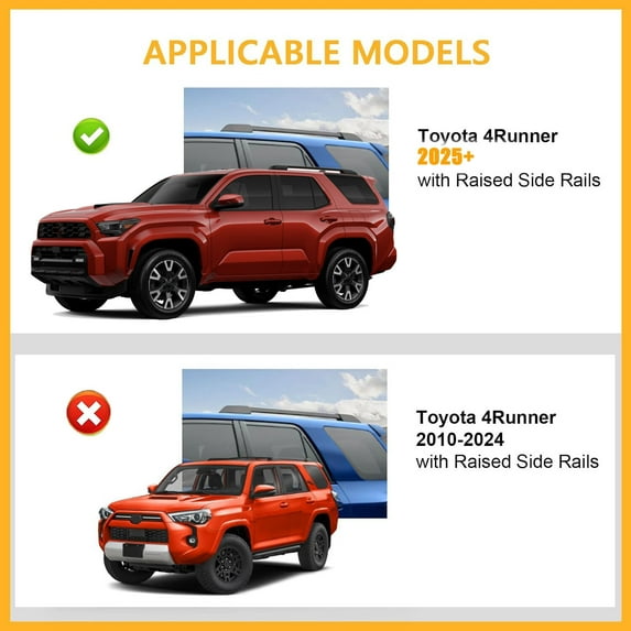 Roof Rack Cross Bars For Toyota 4Runner 2025 with Side ROOF Rails ...