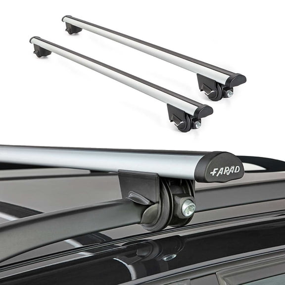 Roof Rack Cross Bars Lockable for Ford Focus Wagon 2008-2011 Gray 2Pcs