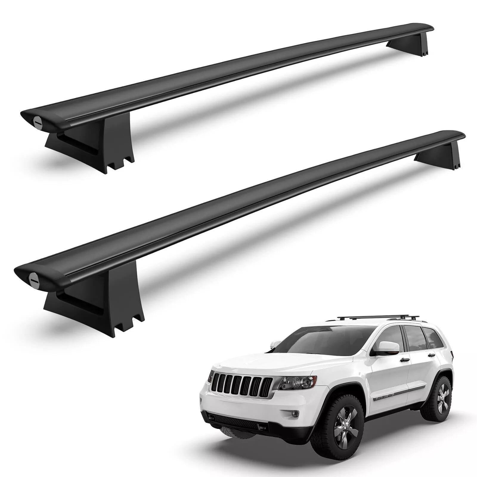 Roof Rack Cross Bars Luggage Carrier For 2011-2021 Jeep Grand Cherokee W/ Side Rails