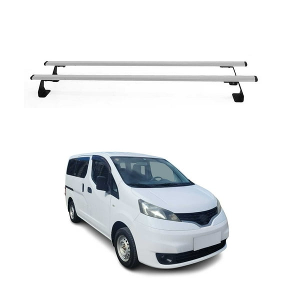 Roof Rack Cross Bars Luggage Carrier for Nissan NV200 2013-21 Steel Silver 2 Pcs