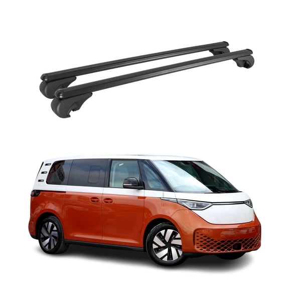 Roof Rack Cross Bars Luggage Carrier for VW ID. Buzz 2025-2026 Aluminium Black