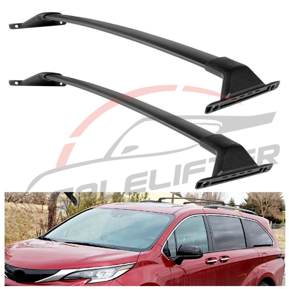Toyota Vans Rails Roof Rack Cross Bars for 2021-2023 Toyota Sienna Rail Luggage Carrier ...