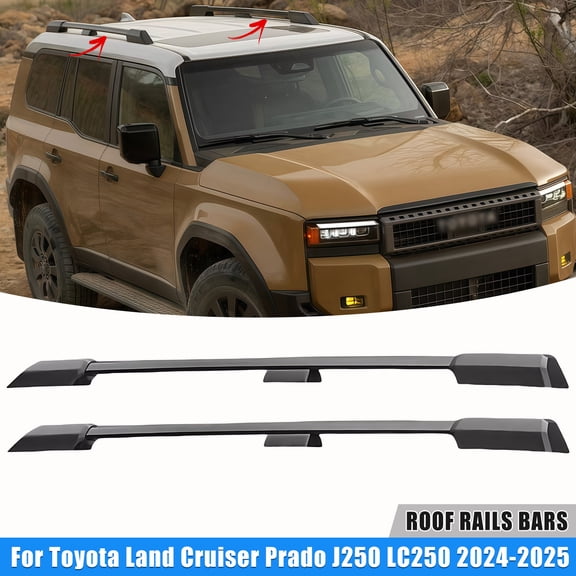 Roof Rack Cross Bars for 2024-2025 Toyota Land Cruiser Prado LC250 J250 Aluminum Alloy Cargo Carrier Rails