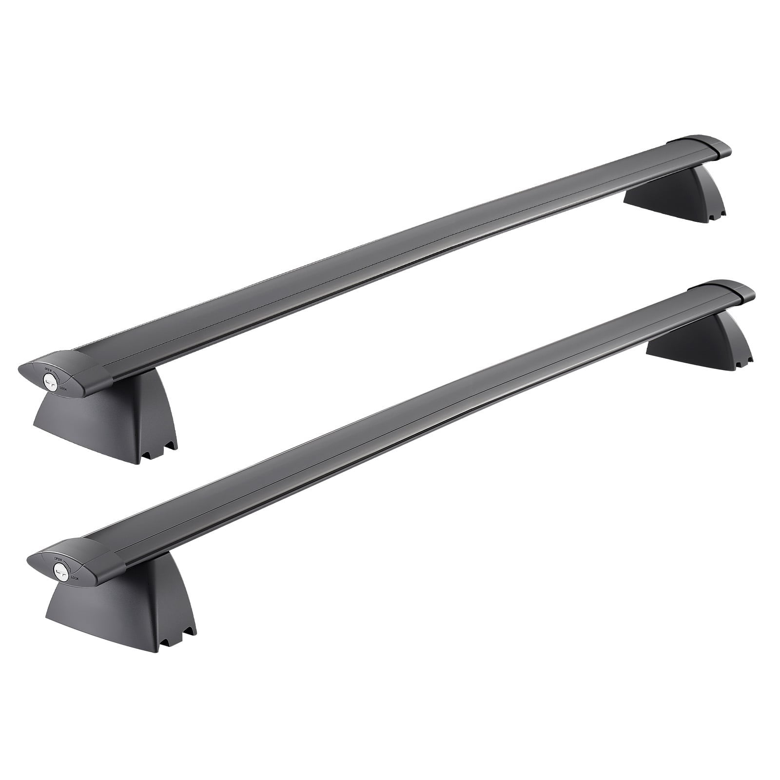 Lockable Roof Rack Cross Bars Luggage Carrier For Jeep Cherokee 2014 2023 Black