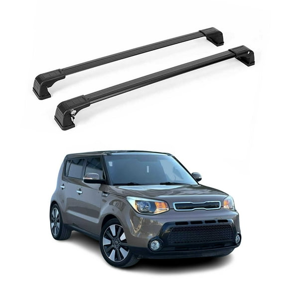 Roof Rack Cross Bars for Subaru Forester 2009-2013 Black Aluminium 2Pcs