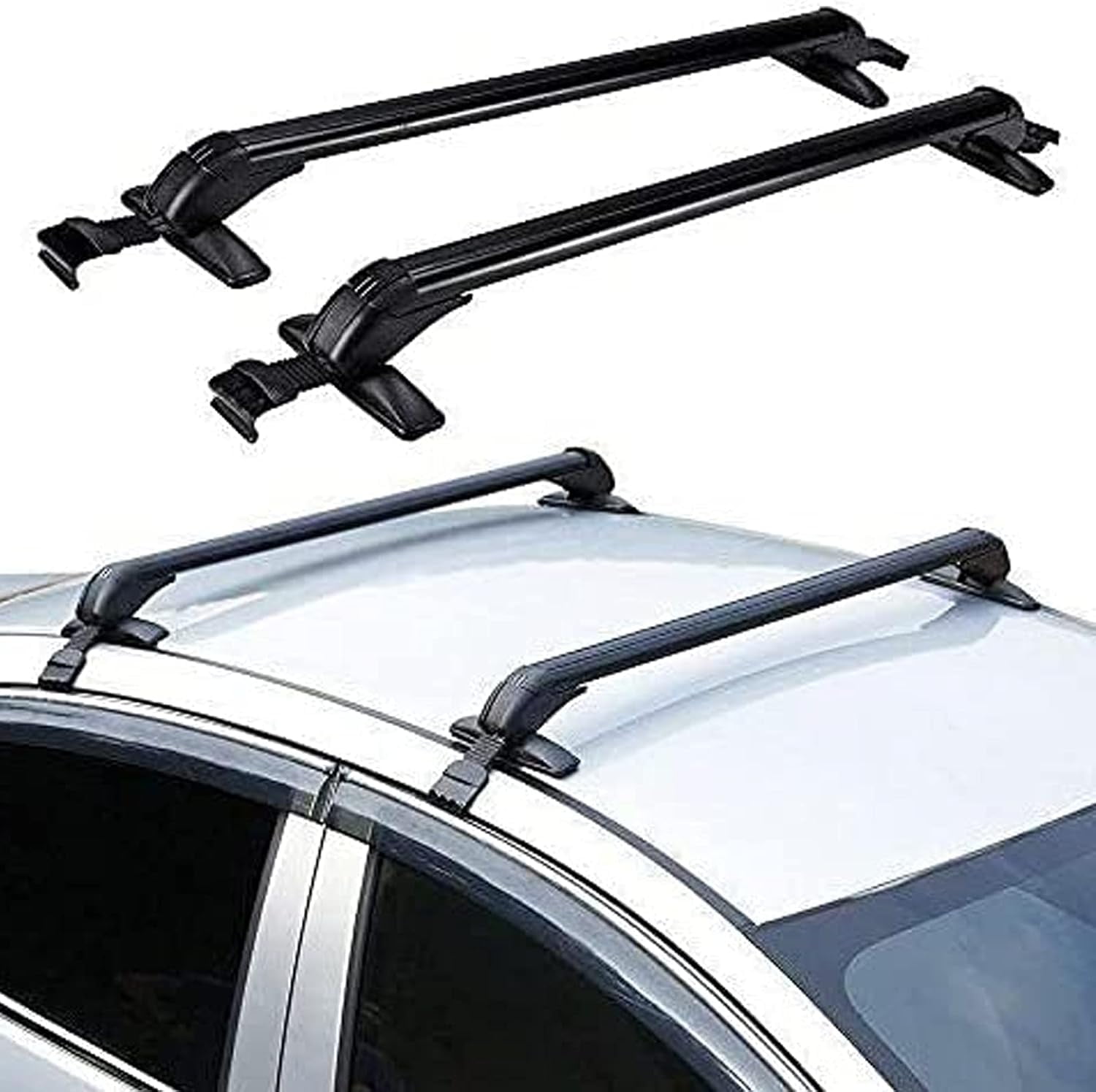 U Screw Brackets Universal Roof Rack Cross Bar Mounting Kit - Aluminum U Screws With Locknuts & Rubber Gaskets Sportrack Cargo Box