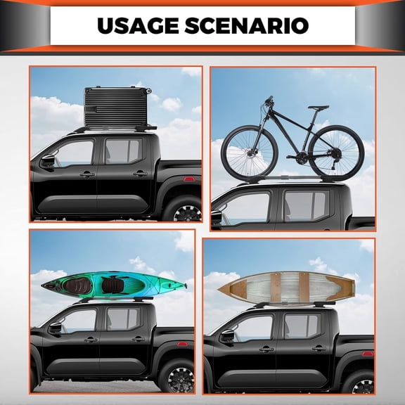 Roof Rack Rail Cross bar Luggage Carrier For Nissan Frontier 4 Door 2005-2022