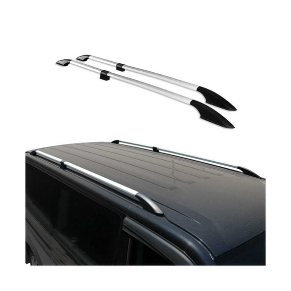 Roof Rack Side Rails for Ford Transit Connect 2010-2013 L2 Long Gray Alu 2Pcs