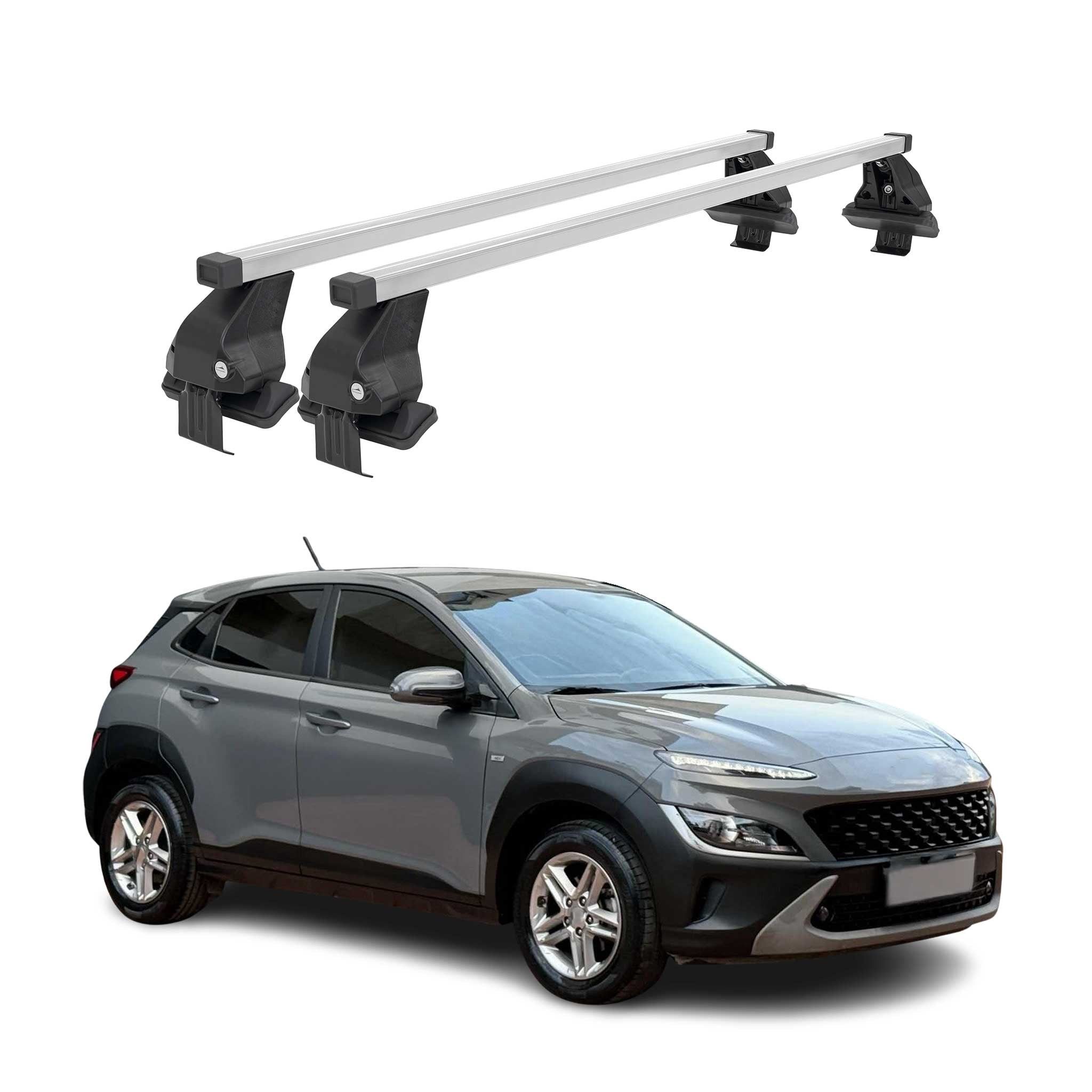 Smooth Roof Racks Cross Bars Luggage Carrier for Hyundai Kona 2018-2023 ...