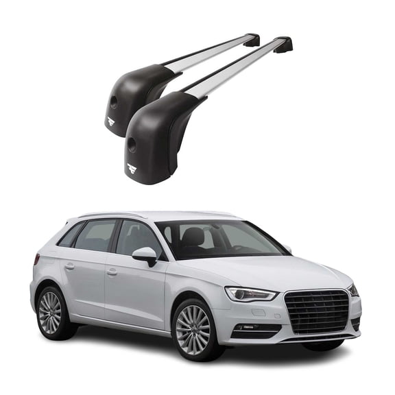 Roof Racks Cross Bars for Audi A3 Sportback e-tron 2016-2018 Aluminium Silver