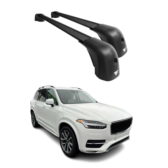 Roof Racks Cross Bars for Volvo XC90 II 2016-2026 Aluminium 220lb Black