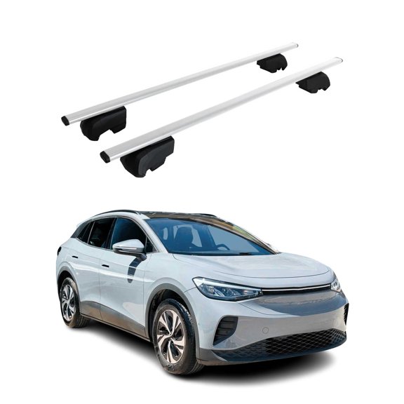 Roof Racks Luggage Carrier Cross Bars Iron for VW ID.4 2021-2024 Gray 2Pcs