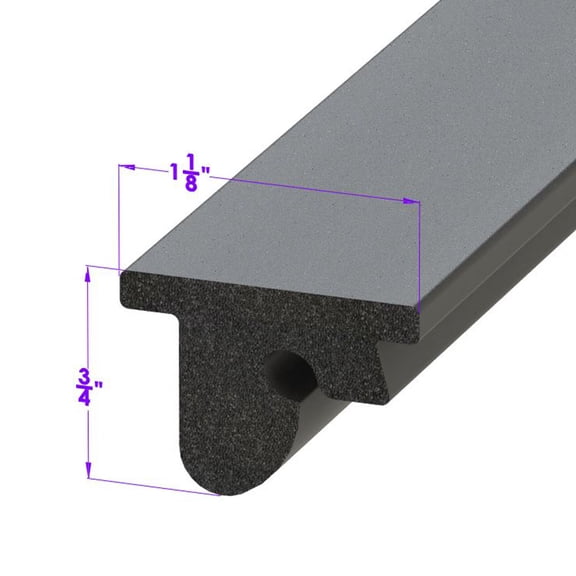 Roof Rail Seal - Snaps into Metal Track - LP 110-X