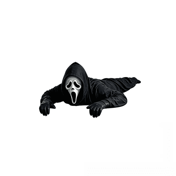 Roof Reapers Halloween Decorations Roof Hockey Mask Hanging Ghost Outdoor Decor,Creepy Crawling Killer Monster Silhouette Eaves Porch Yard, Festive Spooky Season Haunted House Party Outdoor Gift