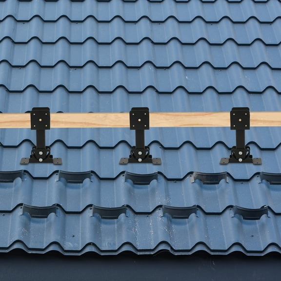 Roof Riser Brackets Kit, Heavy Duty Roof Wood Beam Mounting Brackets, Roof Beam Bracket 180 Degree Adjustable Doorways, Pavilions, Courtyards