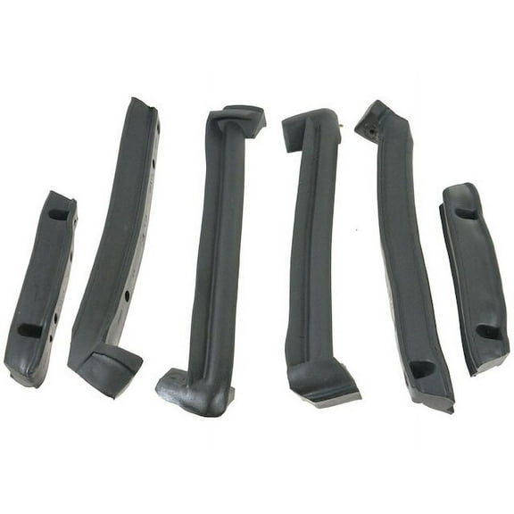 Roof Side Rail Seal Kit 6 Piece Set - Compatible with 1986 - 1996 Chevy Corvette Convertible 1987 1988 1989 1990 1991 1992 1993 1994 1995