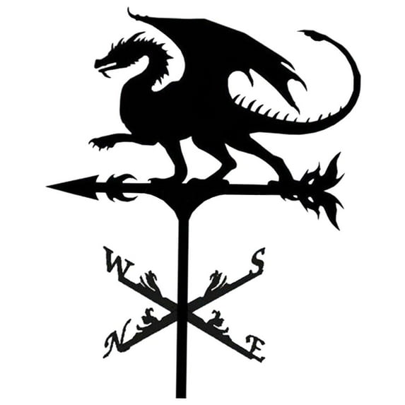 Roof Weather Vane, Traditional Drawing Iron Weather Vane, Roof Decoration Drinking Garden, Multifunctional Weather Vane, for Barn, Pavilion , Dragon