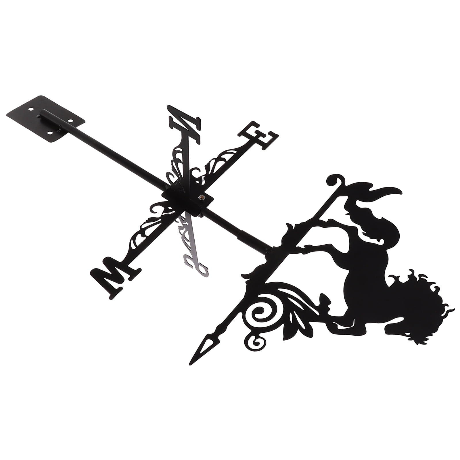 Roof Weather Vane Wrought Iron Indicator Outdoor Yard Decoration Metal
